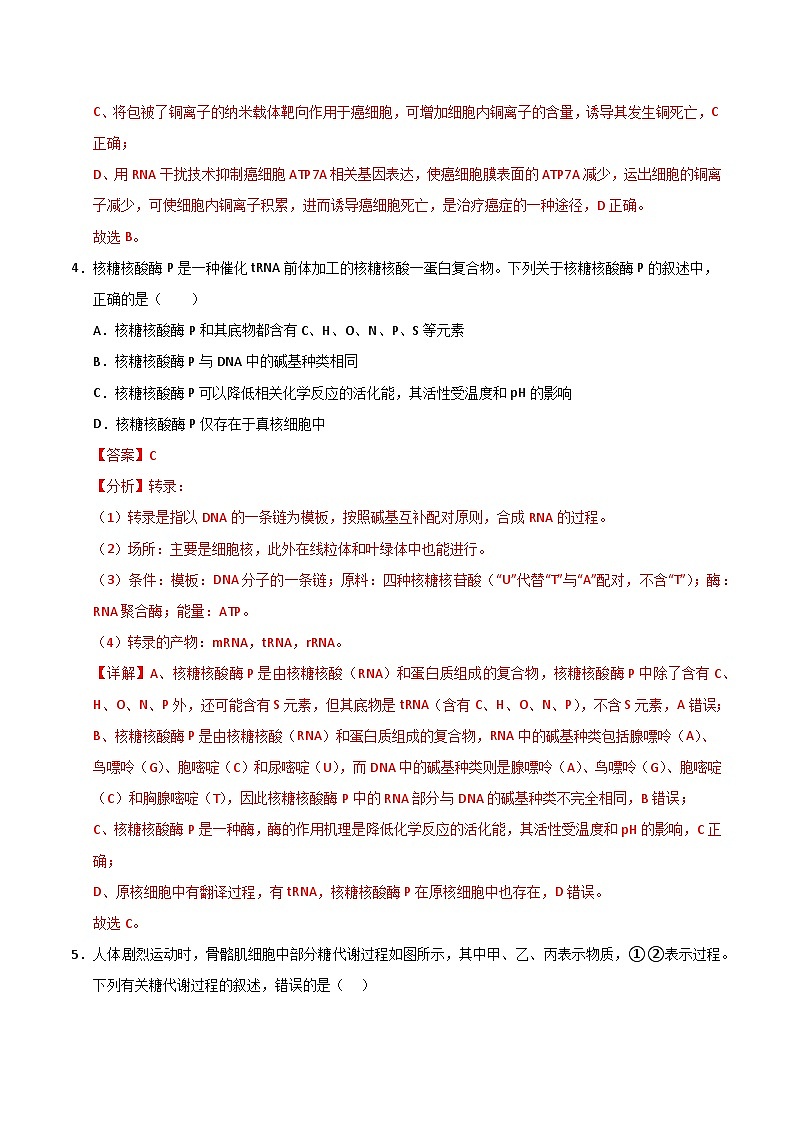 2025年高考第三次模拟考试卷：生物（四川卷）（解析版）第3页