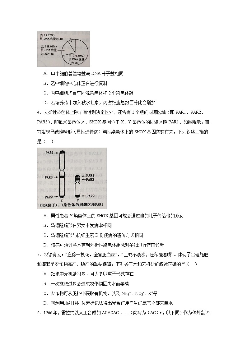 2025届江西省景德镇市高三三模生物试题（无答案）第2页