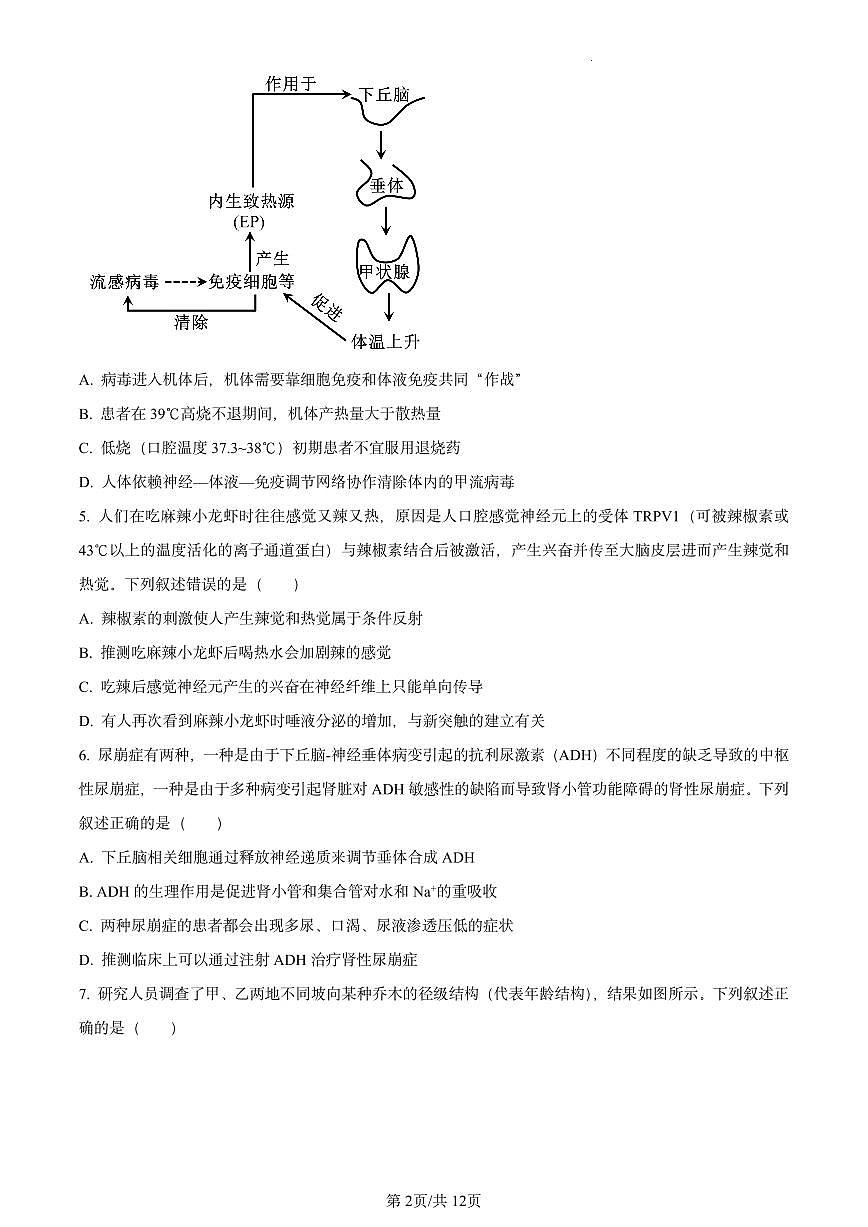 辽宁省大连市2023-2024学年高二上学期期末考试 生物试卷（含答案）第2页