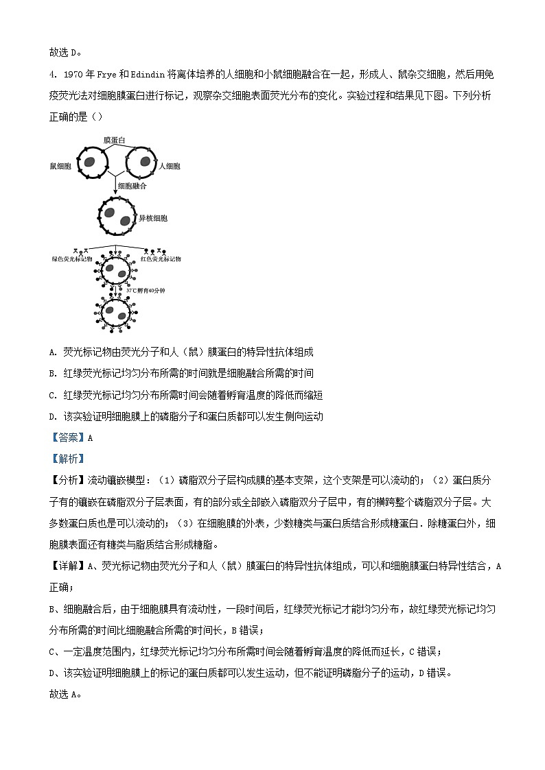 湖北省2024届高考生物考前测试试卷含解析第3页