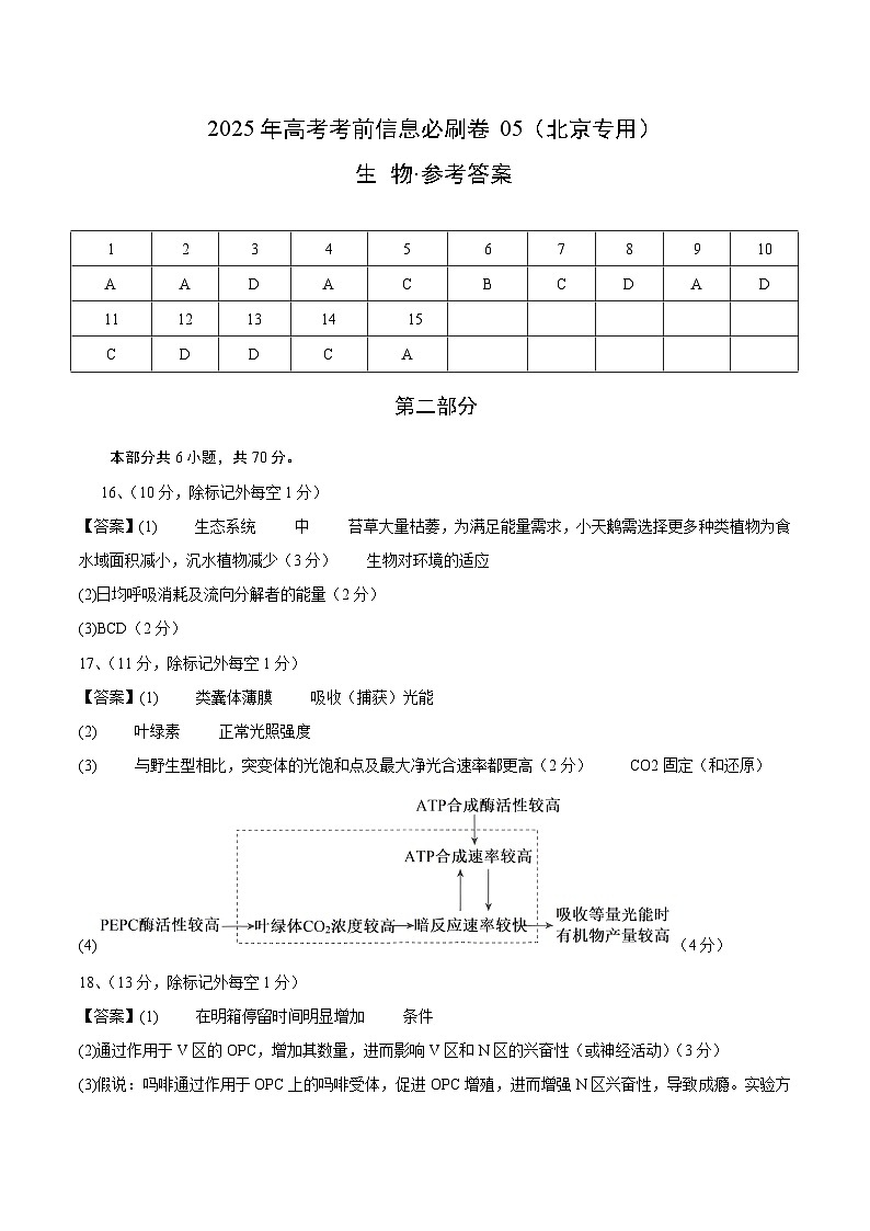 信息必刷卷05（北京专用）（参考答案）第1页