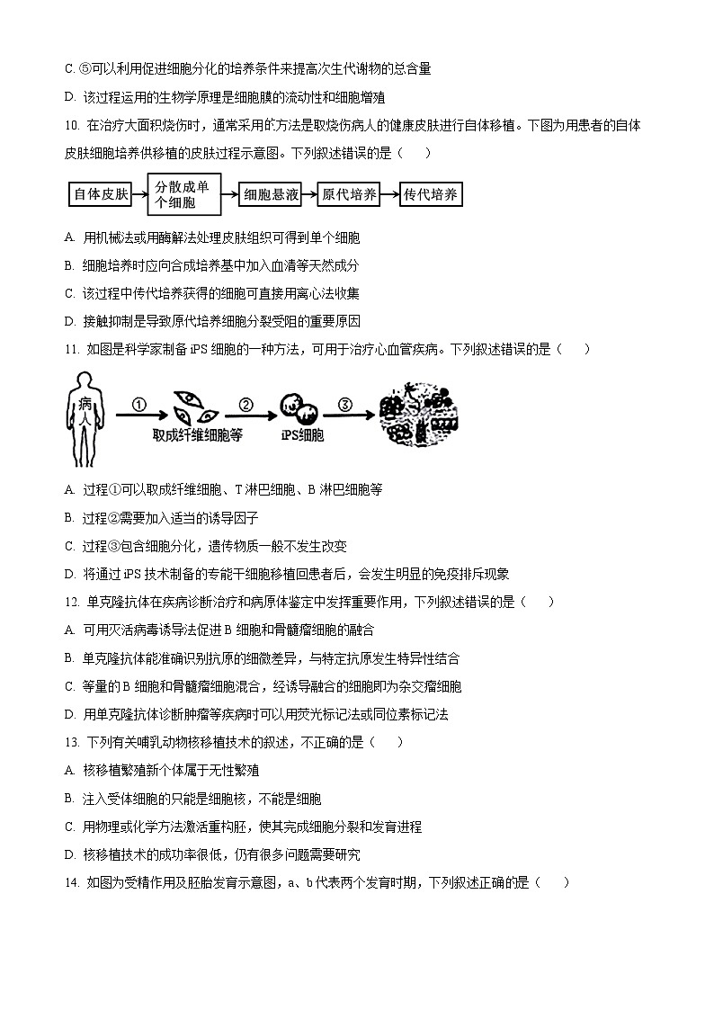 河南省驻马店市环际大联考阶段性考试2024-2025学年高二下学期3月月考生物试题  Word版无答案第3页