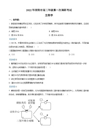 2022届广东省深圳市高三下学期第一次调研考试(一模)生物试题 附答案