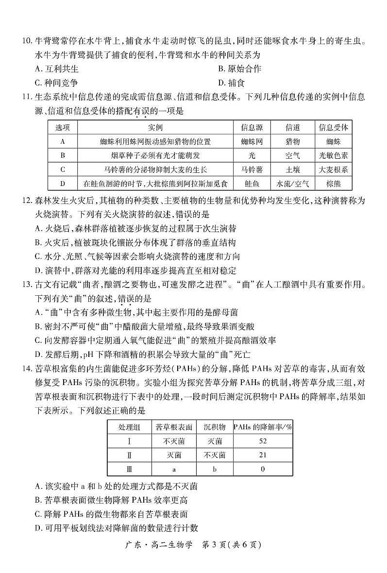 广东省2024-2025学年高二下学期期中联考生物试卷（PDF版附解析）第3页