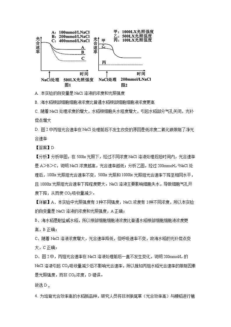 湖北省部分名校联考2024-2025学年高三上学期1月期末生物试卷（解析版）第3页