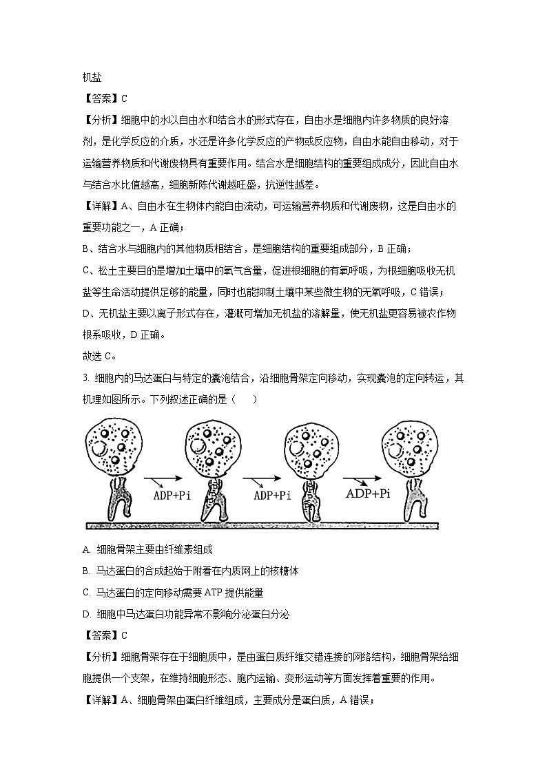 安徽省2025届蚌埠六校联考高考模拟生物试卷（解析版）第2页