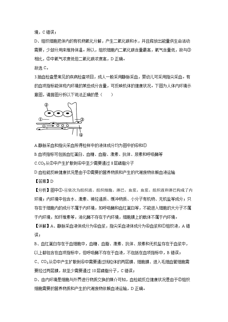 四川省成都市2024-2025学年高二上学期期末调研考试模拟生物试卷（解析版）第3页