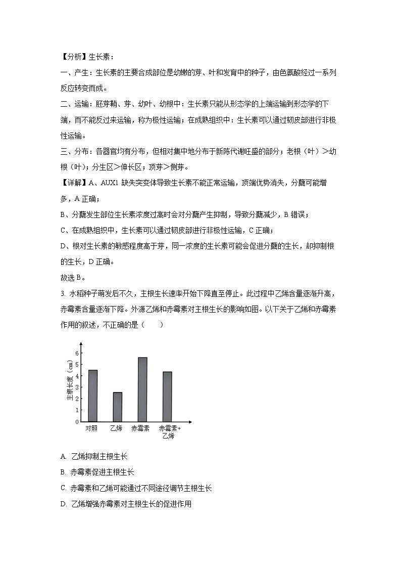 北京市通州区2024-2025学年高二上学期期末考试生物试卷（解析版）第2页