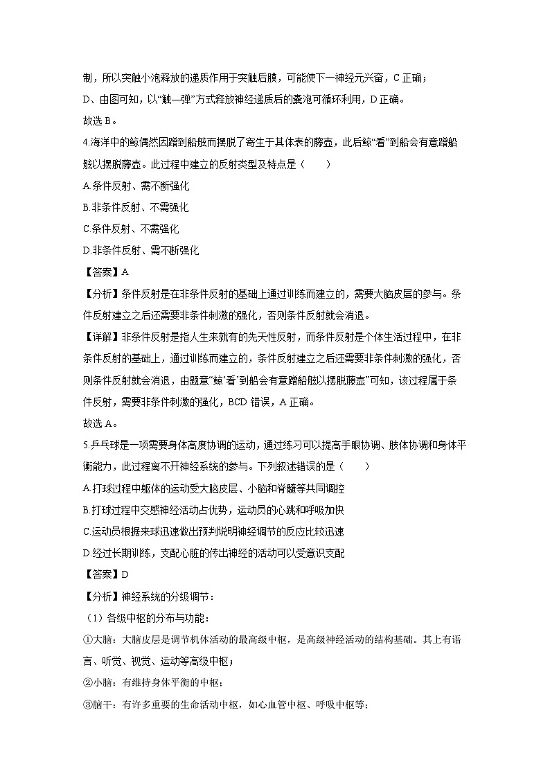 北京市石景山区2024-2025学年高二上学期期末生物试卷（解析版）第3页