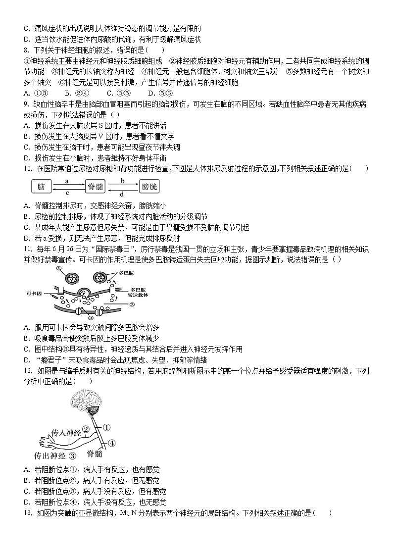 四川省内江市第一中学2023-2024学年高二上学期第一次月考生物试题第2页