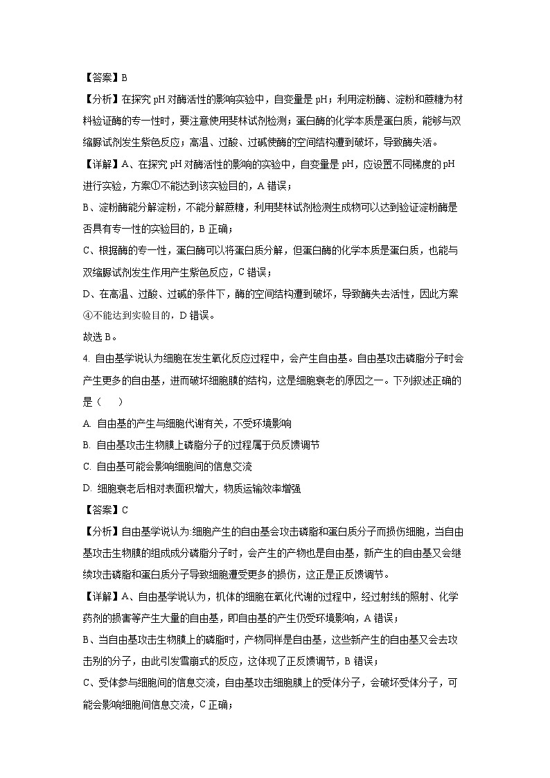 辽宁省丹东市2024-2025学年高三上学期期末教学质量调研测试生物试卷（解析版）第3页