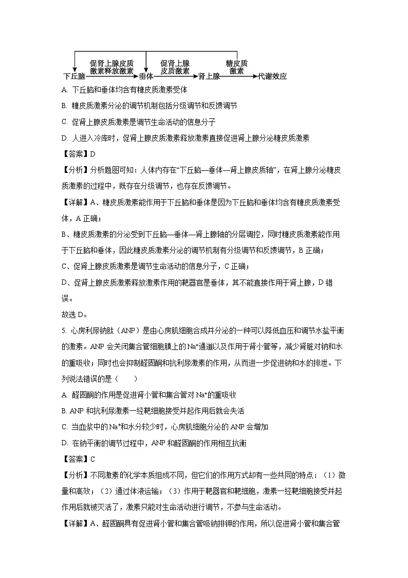 青海省名校联盟2024-2025学年高二上学期期末联考生物试卷（解析版）第3页