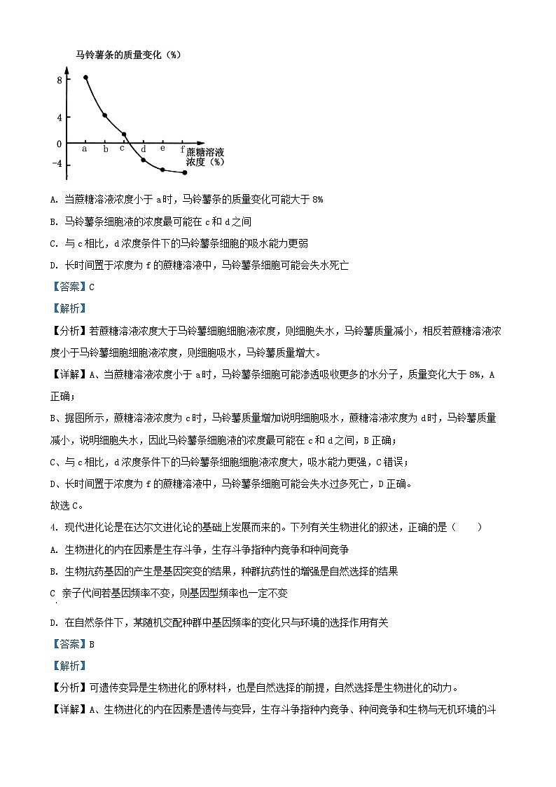 湖南省2023_2024学年高二生物下学期期末考试试题含解析第3页