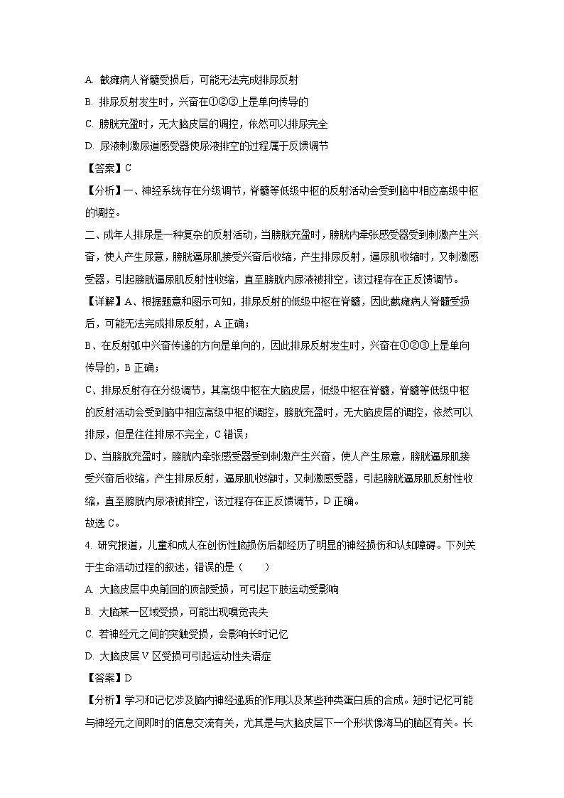 河南省部分学校2024-2025学年高二下学期开年摸底大联考生物试卷（解析版）第3页