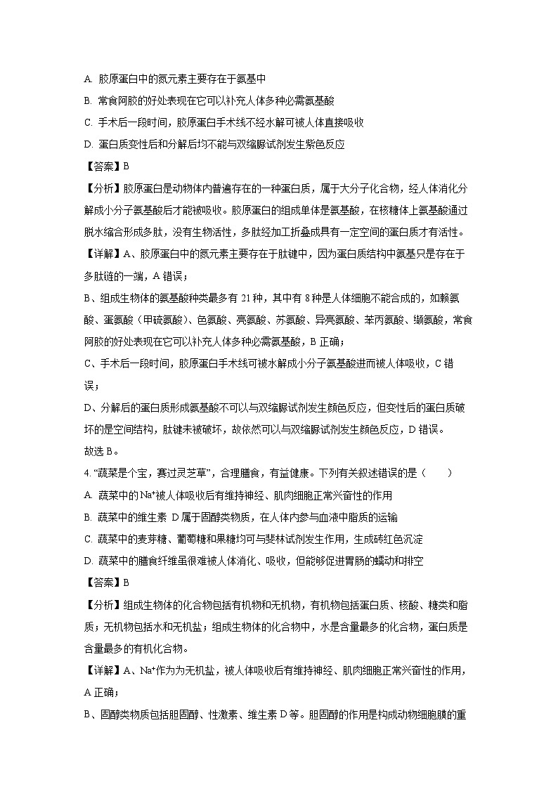 河南省洛阳市2023-2024学年高一下学期7月质检生物试卷（解析版）第3页
