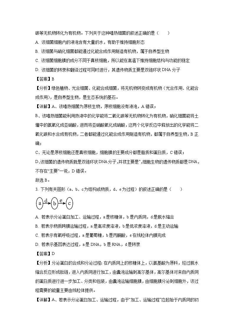 河南省多地2025届高三下学期3月模拟联考生物试卷（解析版）第2页