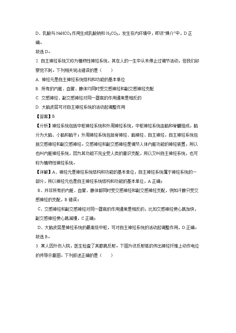 河南省商丘市2024-2025学年高二下学期开学生物试卷（解析版）第2页