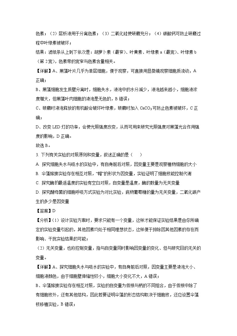 河北省邢台市2024-2025学年高三下学期3月联考生物试卷（解析版）第2页