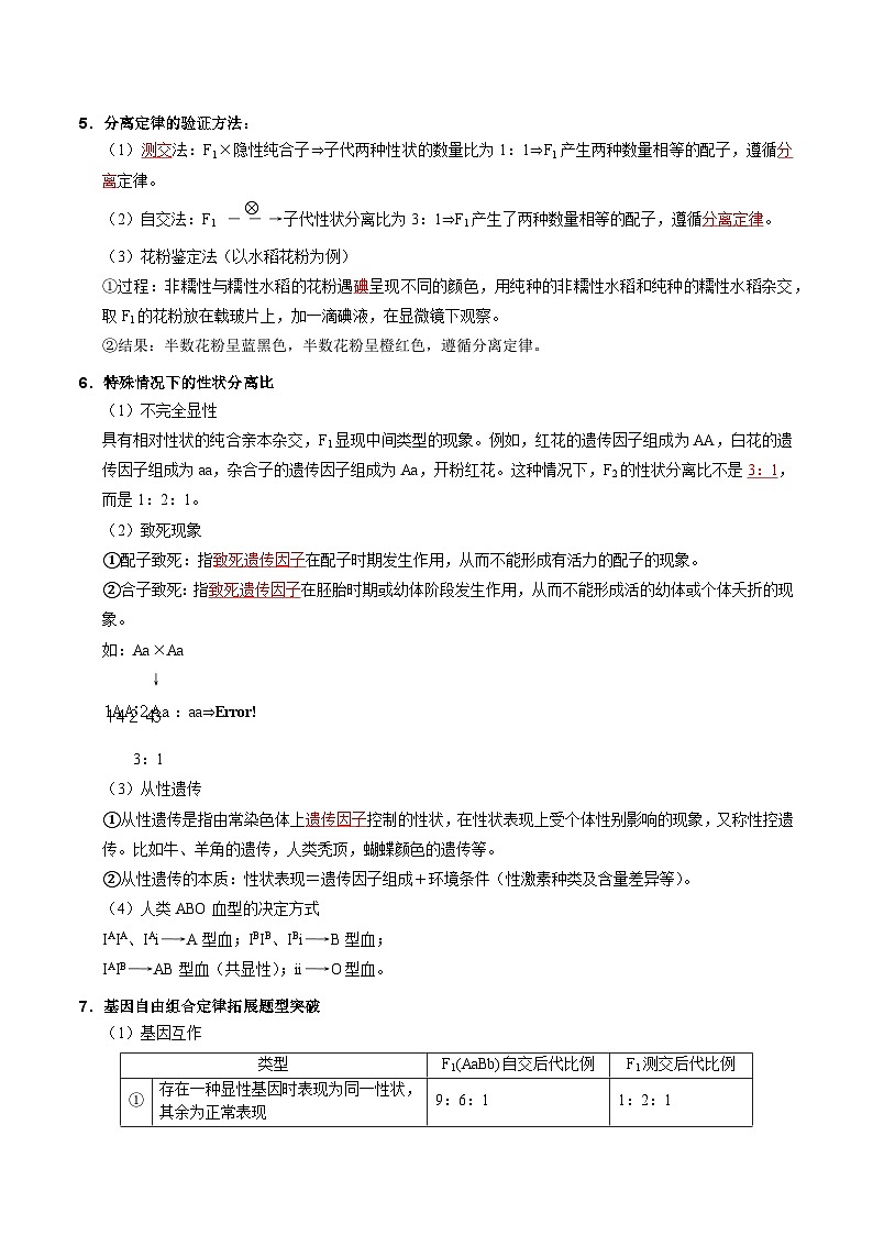备战2025年高考生物抢押秘籍（山东专用）必背知识二遗传与进化（查漏补缺）练习第3页