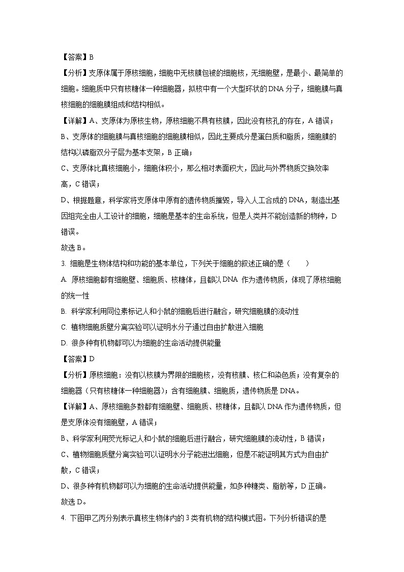 河南省鹤壁市高中2024-2025学年高一下学期摸底考试生物试卷（解析版）第2页