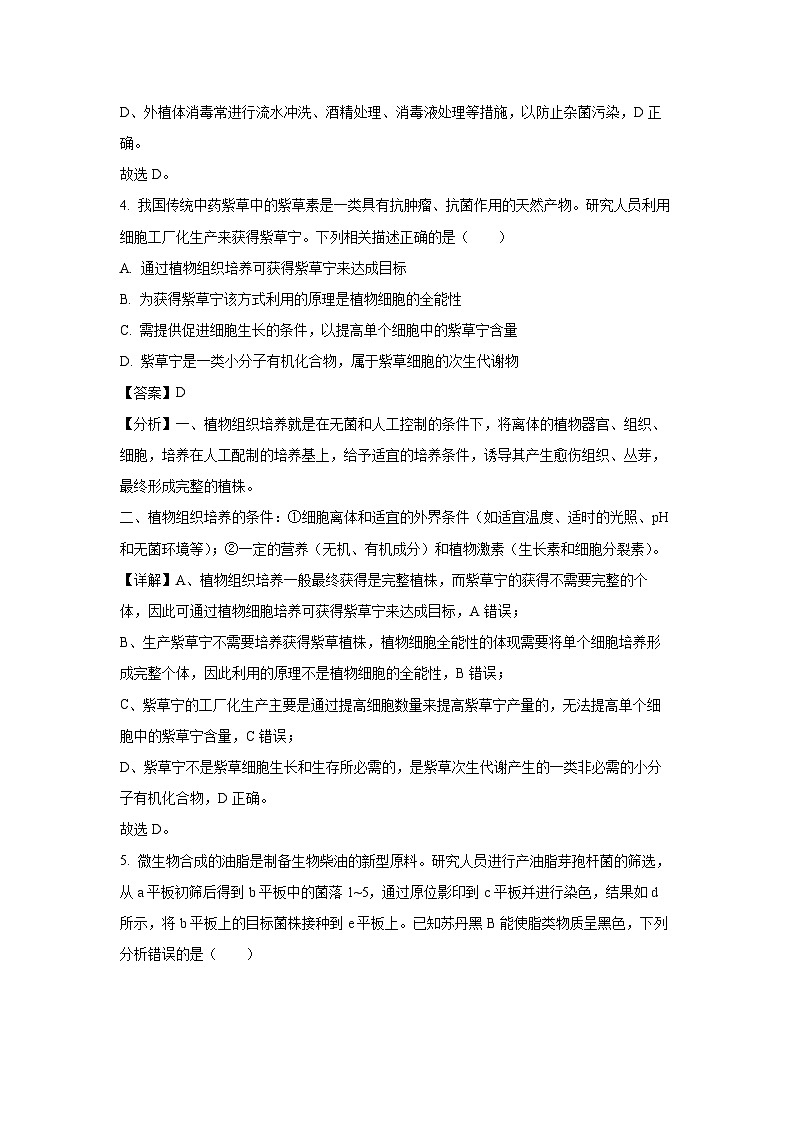 河南省部分名校2024-2025学年高二下学期4月期中生物试题（解析版）第3页