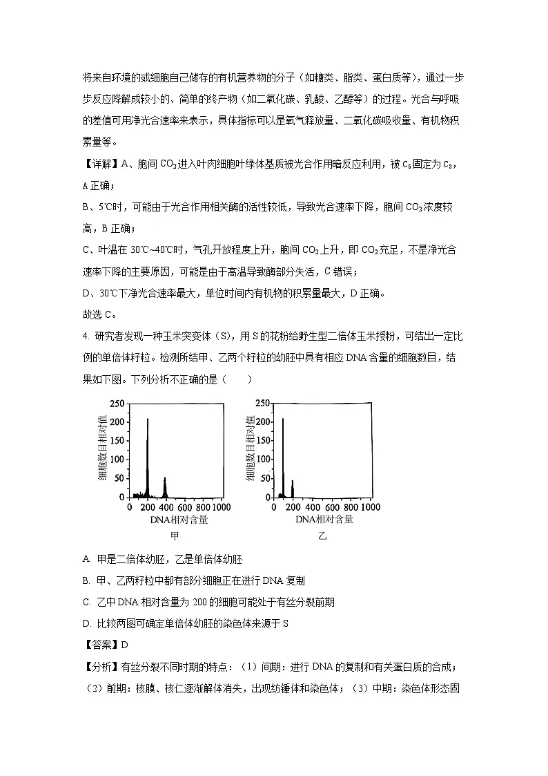 2024年北京市海淀区高三二模生物（解析版）第3页