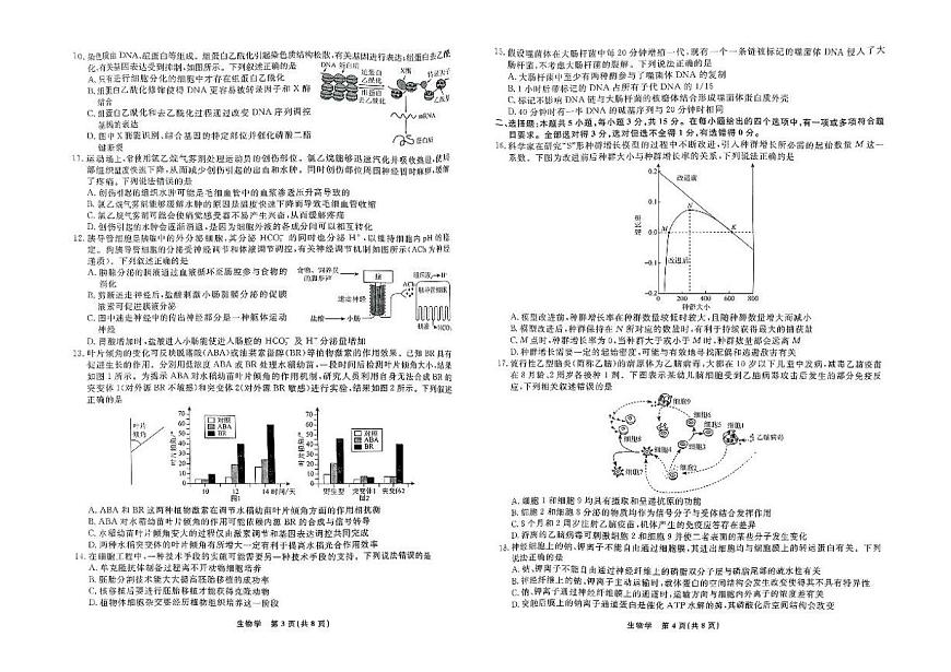 辽宁省县域重点高中2024-2025学年高考二模考试生物试卷+答案第2页