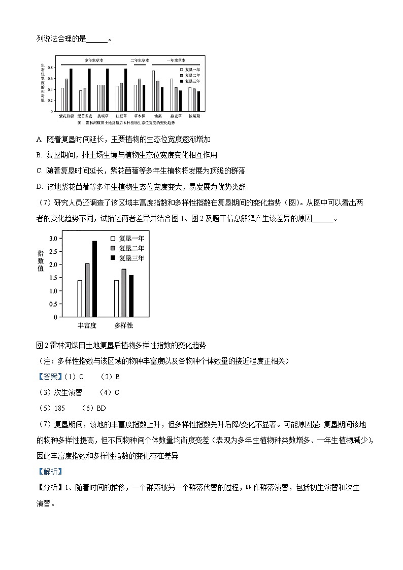 上海市杨浦区2025届高三下学期二模试题 生物  含解析第2页
