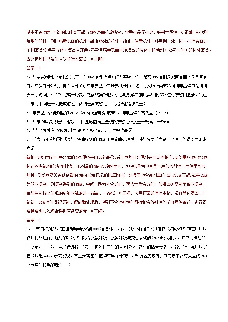 2025年高考第三次模拟考试卷：生物（湖北卷）（解析版）第3页