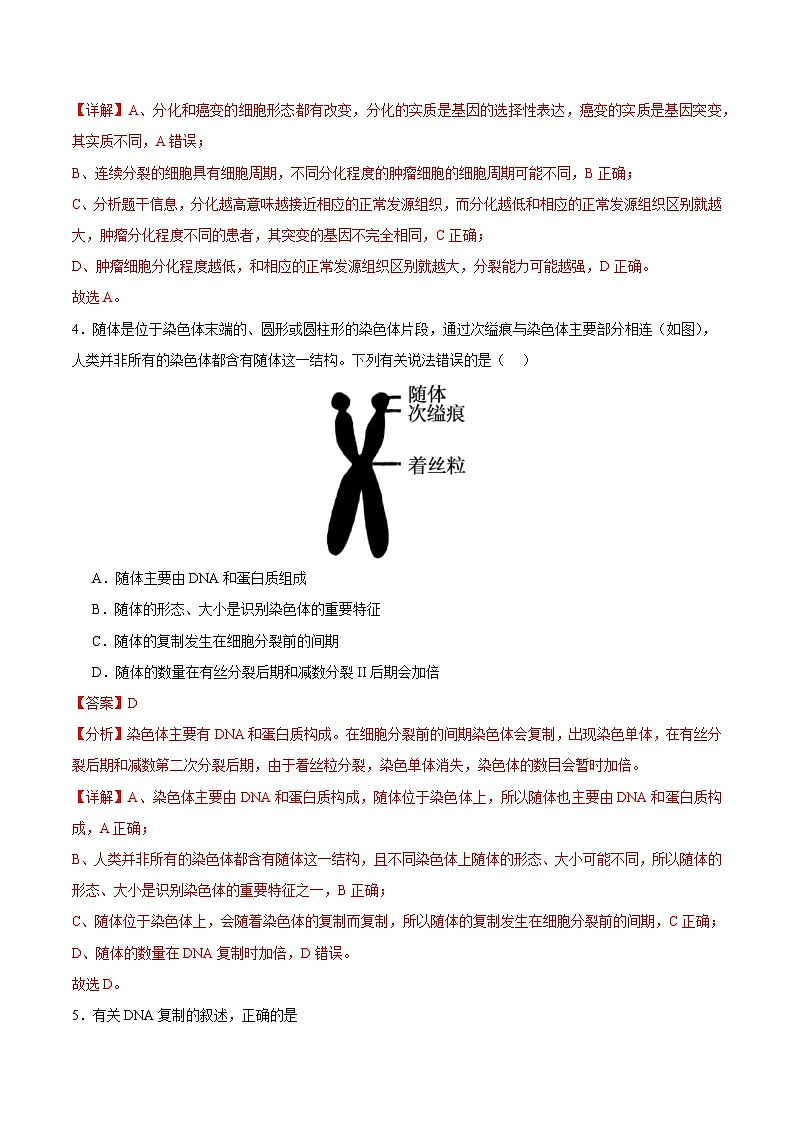 2025年高考第三次模拟考试卷：生物（江苏卷01）（解析版）第3页