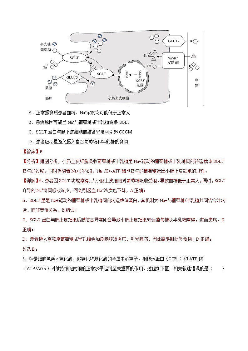 2025年高考第三次模拟考试卷：生物（江苏卷02）（解析版）第2页