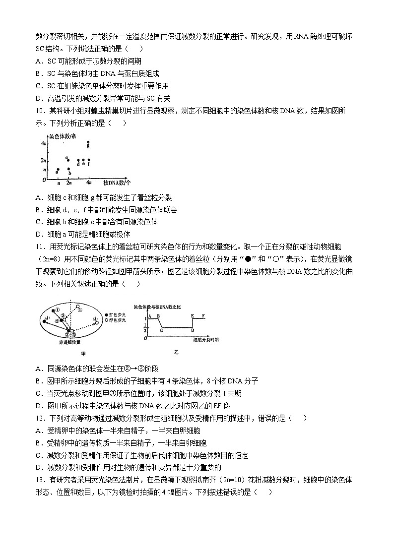 河南省南阳市方城县方城县第一高级中学2024-2025学年高一下学期3月月考生物试题（含答案）第3页