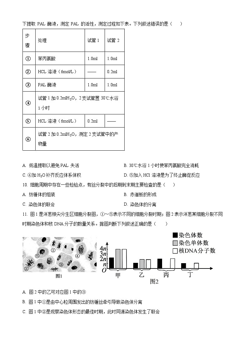 广东省河源市河源中学2024-2025学年高一下学期3月月考生物试题（原卷版+解析版）第3页