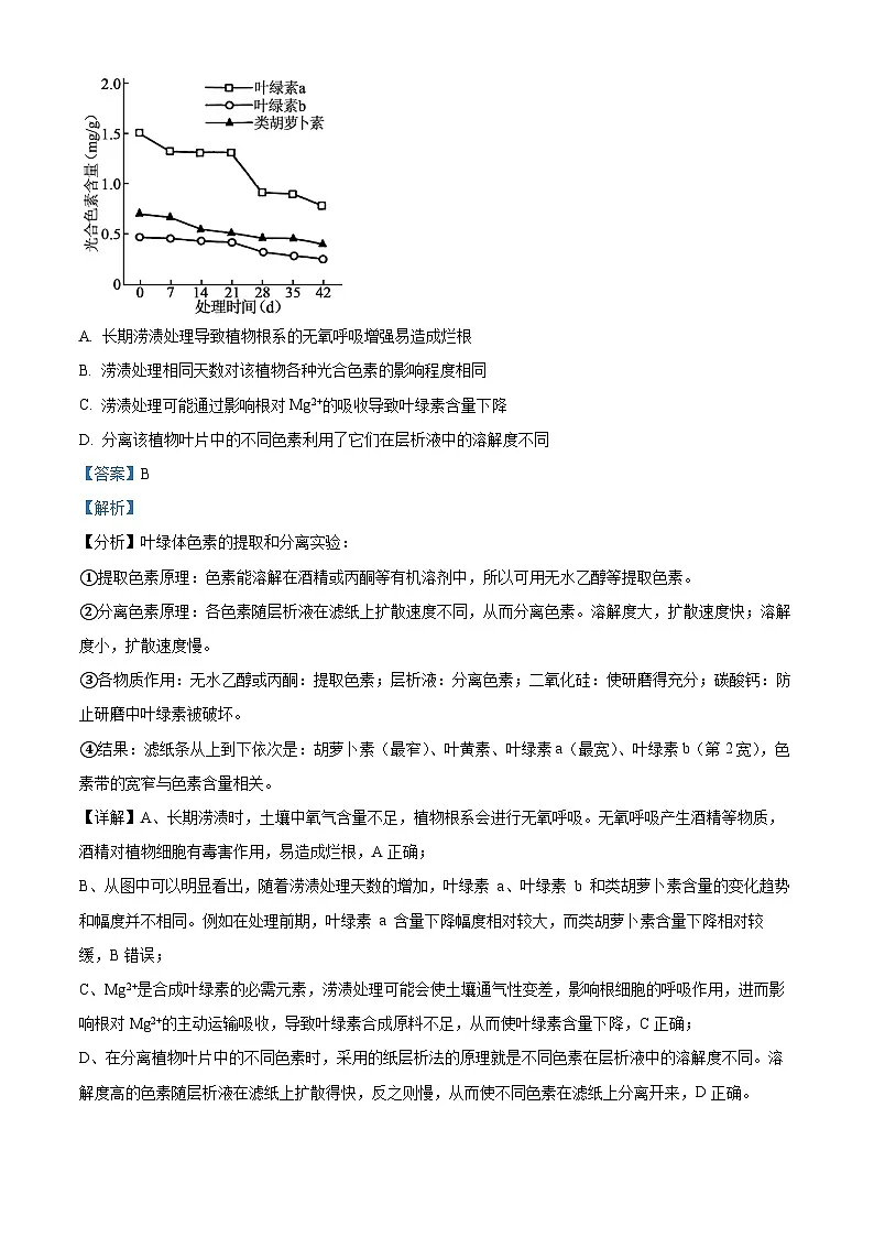 山东省枣庄市2024—2025学年高三下学期二模考试生物试题 Word版含解析第2页
