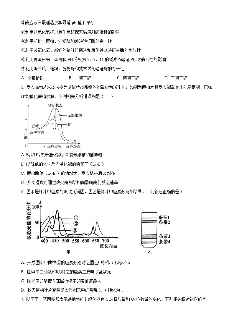 江西省宜春市丰城市第九中学2024-2025学年高一下学期期中考试生物试题（原卷版+解析版）第2页