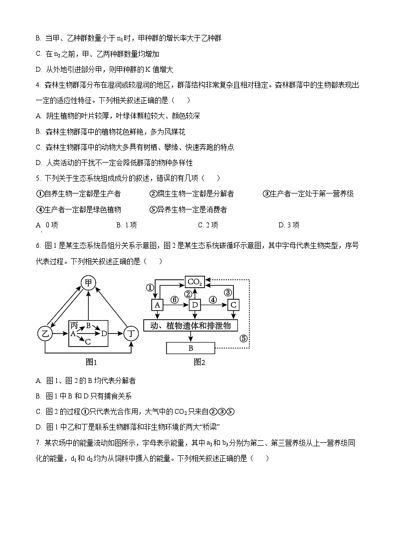 湖北省楚天协作体2024-2025学年高二下学期4月期中生物试题（原卷版+解析版）第2页