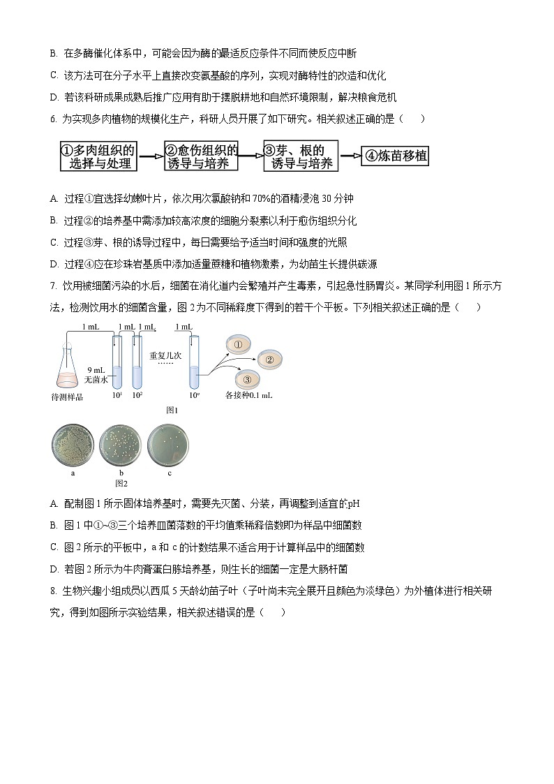 湖北省十堰市茅箭区十堰市第一中学2024-2025学年高二下学期3月月考生物试题（原卷版+解析版）第2页
