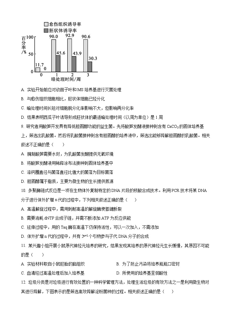 湖北省十堰市茅箭区十堰市第一中学2024-2025学年高二下学期3月月考生物试题（原卷版+解析版）第3页