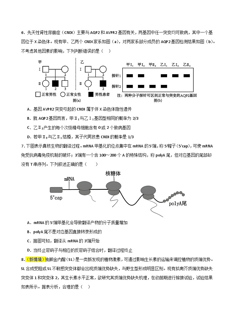 2025年高考押题预测卷：生物（河南卷02）（考试版）第3页