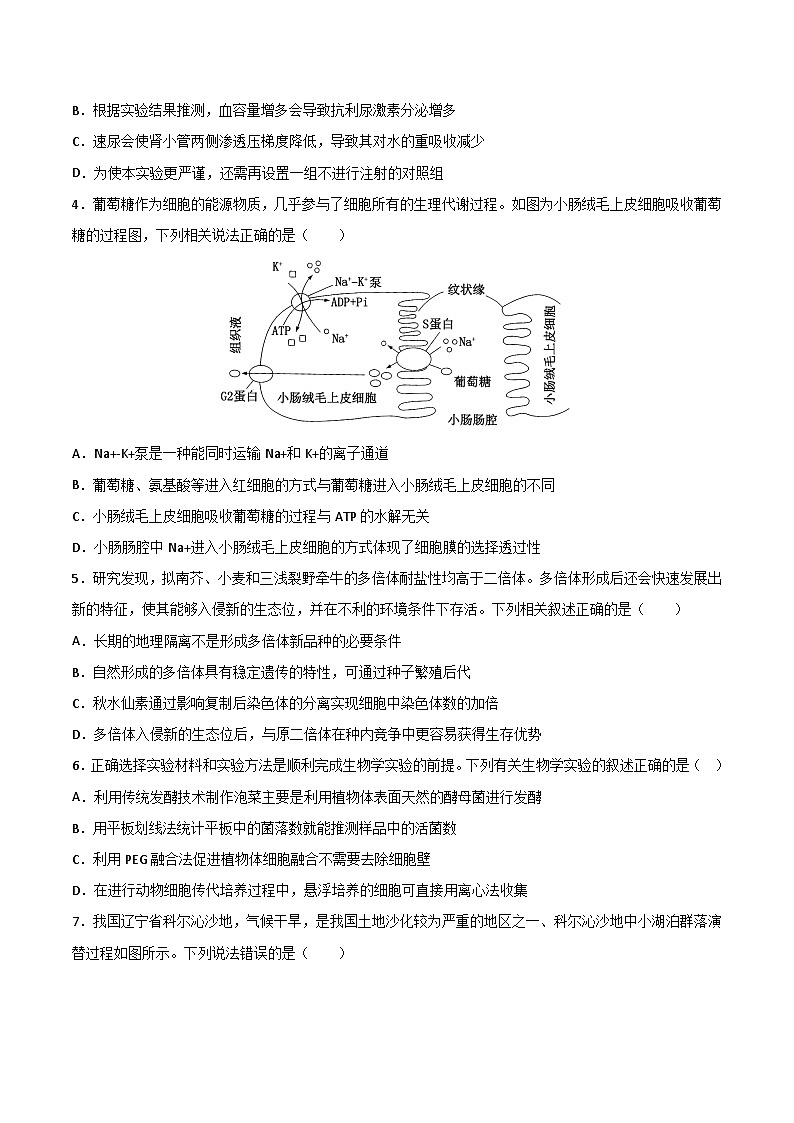 2025年高考押题预测卷：生物（四川专用01）（考试版）第2页