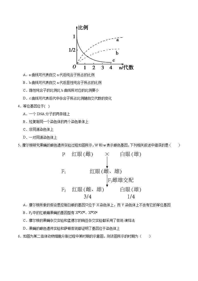 高一生物月考卷（A4考试版）【测试范围：人教版2019必修2第1~5章】（天津专用）第2页