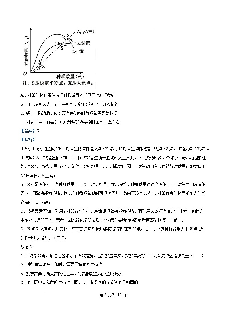安徽省卓越县中联盟2024-2025学年高二下学期4月期中检测（亳州专版）生物试题  含解析第3页