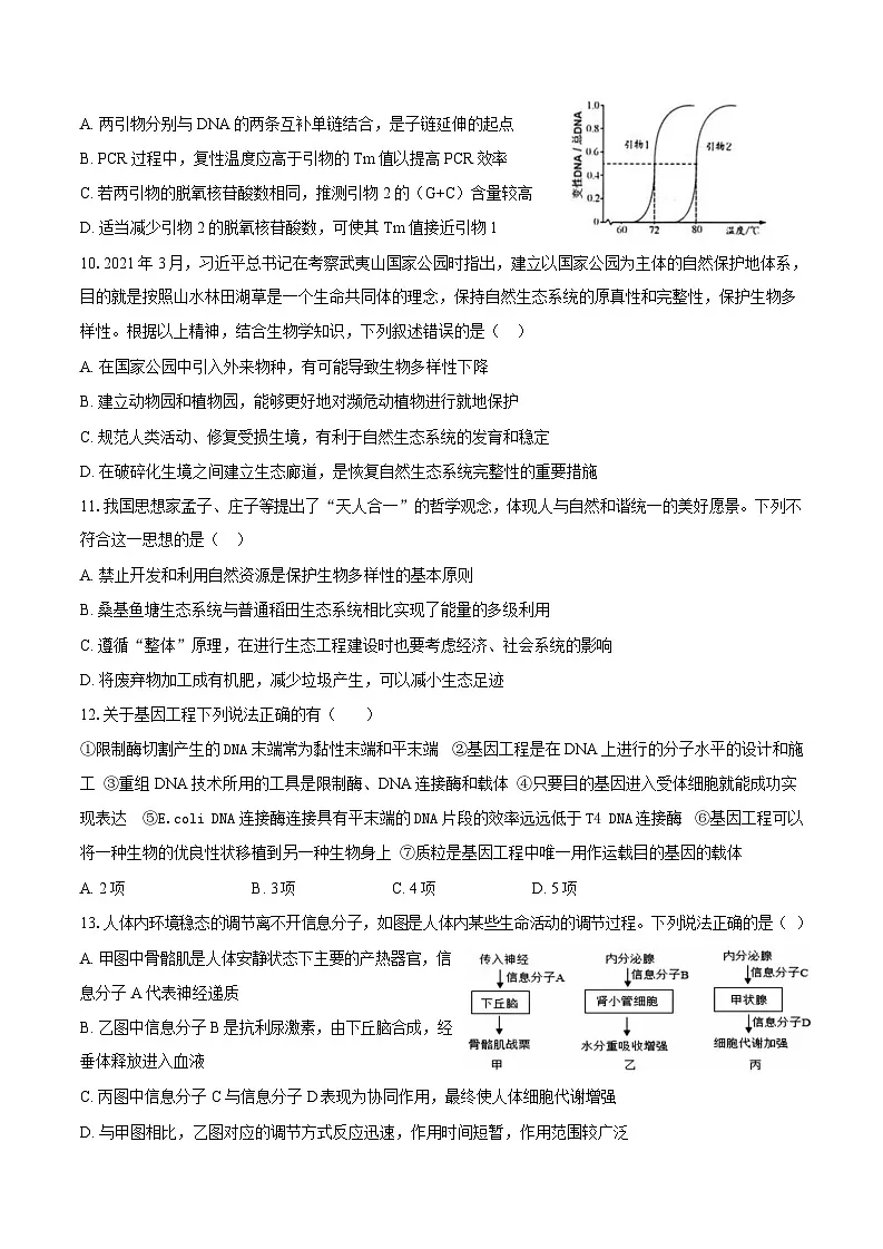 福建省莆田第一中学2024-2025学年高二下学期期中考试生物试卷（Word版附答案）第3页