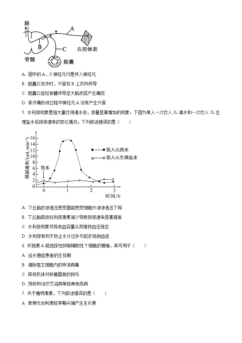 江苏省镇江市2024-2025学年高二下学期4月期中生物试题（原卷版+解析版）第2页