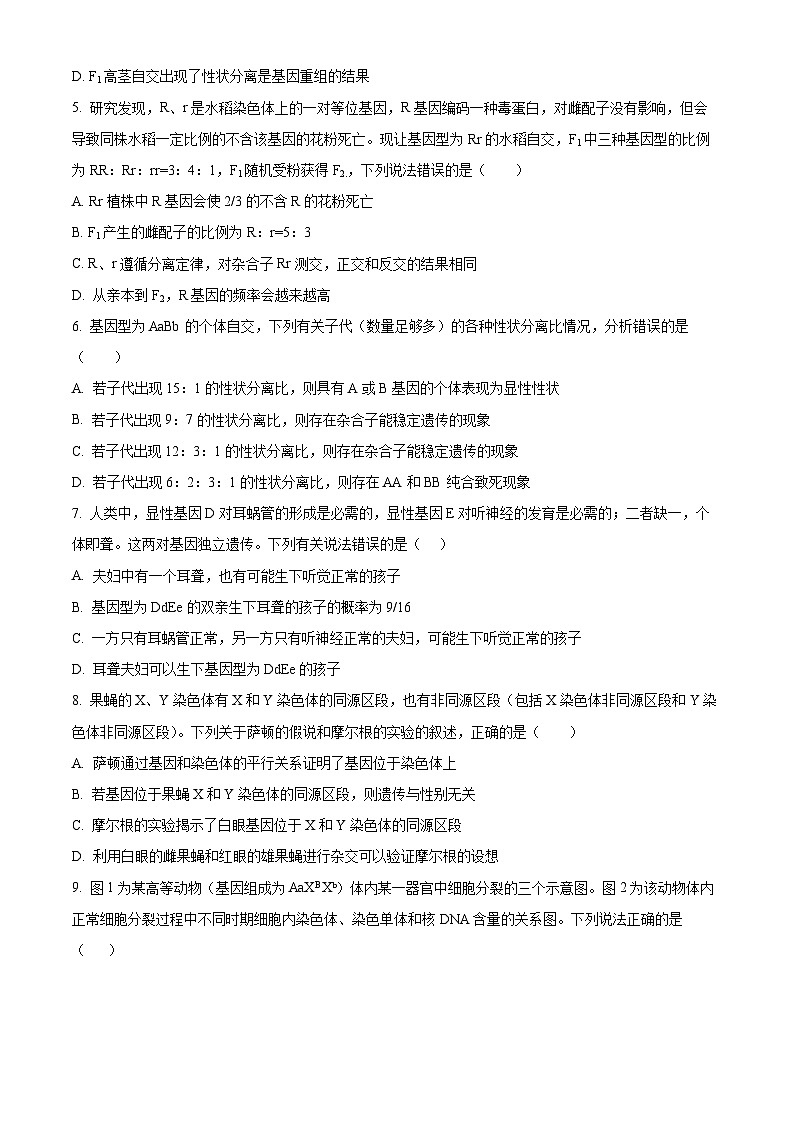 江西省南昌市第二中学2024-2025学年高一下学期3月月考生物试题（原卷版+解析版）第2页