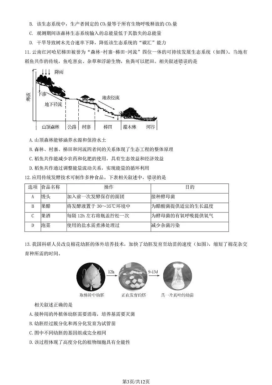 2025北京朝阳高三二模[高考模拟]生物试卷（教师版）第3页