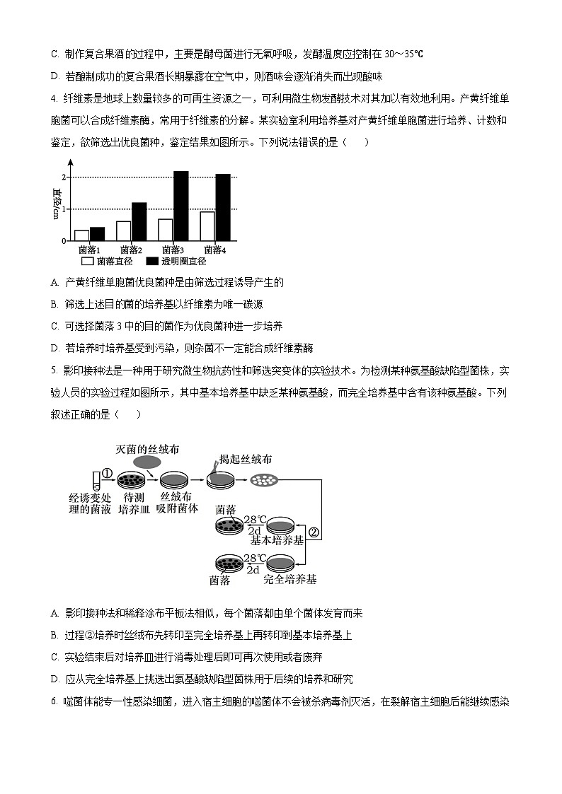 山东省菏泽市东明县第一中学2024-2025学年高二下学期3月月考生物试题（原卷版+解析版）第2页