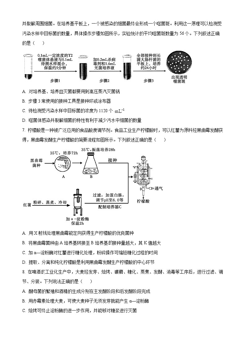 山东省菏泽市东明县第一中学2024-2025学年高二下学期3月月考生物试题（原卷版+解析版）第3页