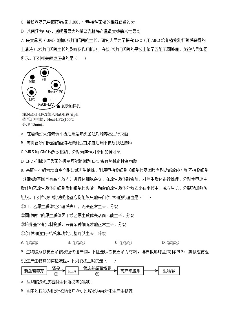 山东省菏泽市曹县第一中学2024-2025学年高二下学期第一次月考生物试题（原卷版+解析版）第3页
