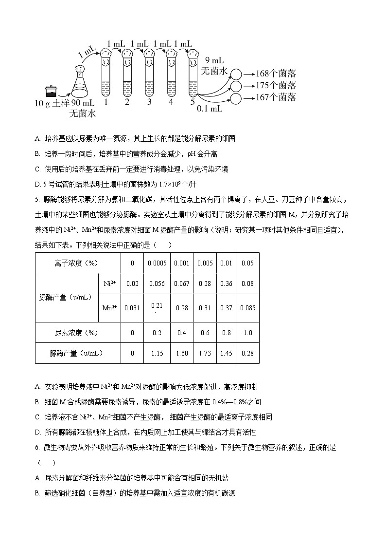 山东省平原县第一中学2024-2025学年高二下学期3月月考生物试题（原卷版+解析版）第2页